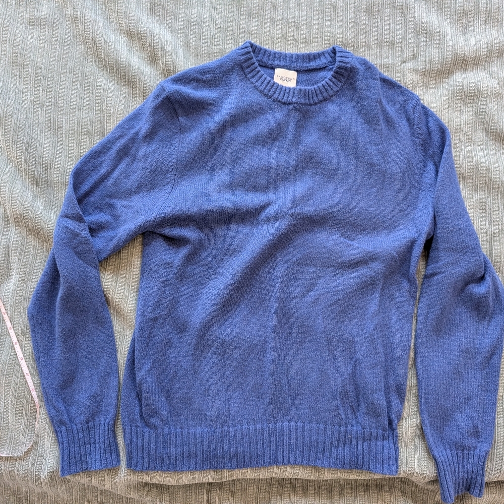 Blend blue cotton Lands' End Canvas sweater